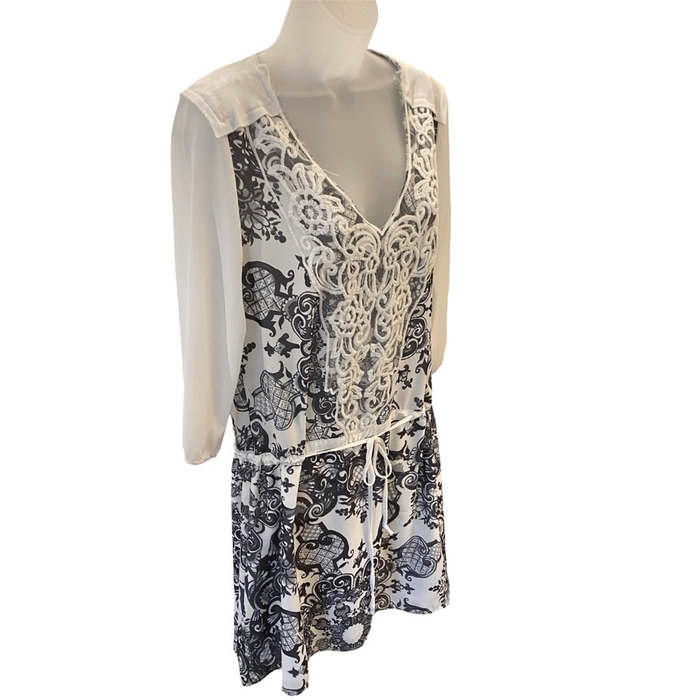 Desigual by Karl Lagerfeld drop waist designer dress (S)